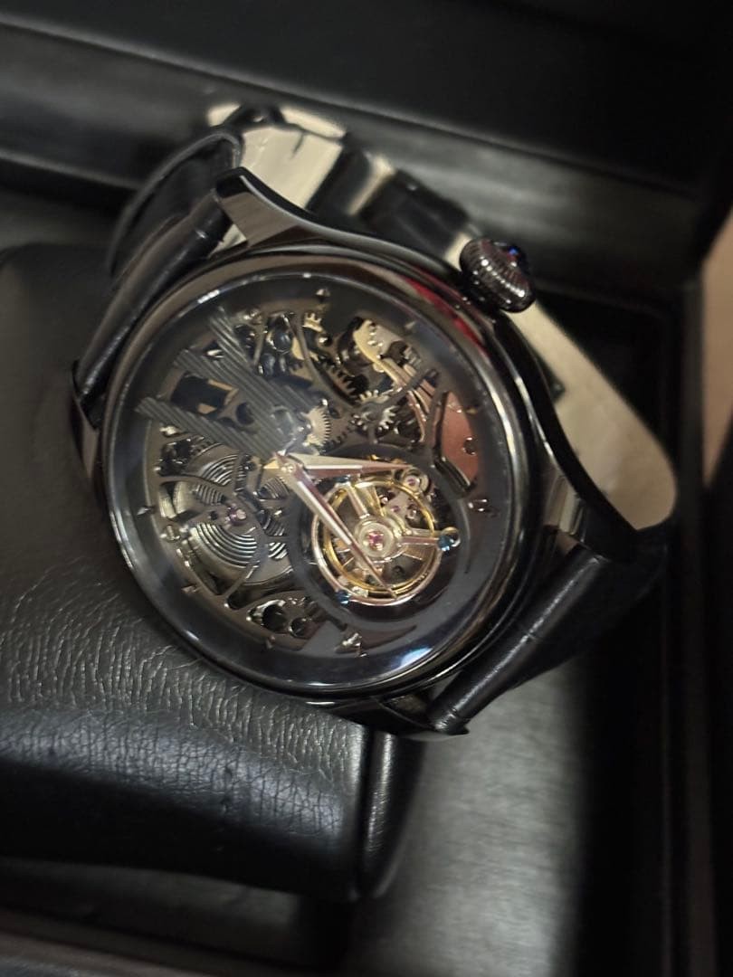 Vartix Wristwatch VX03 Desir Tourbillon for men balck color w/Case manual
