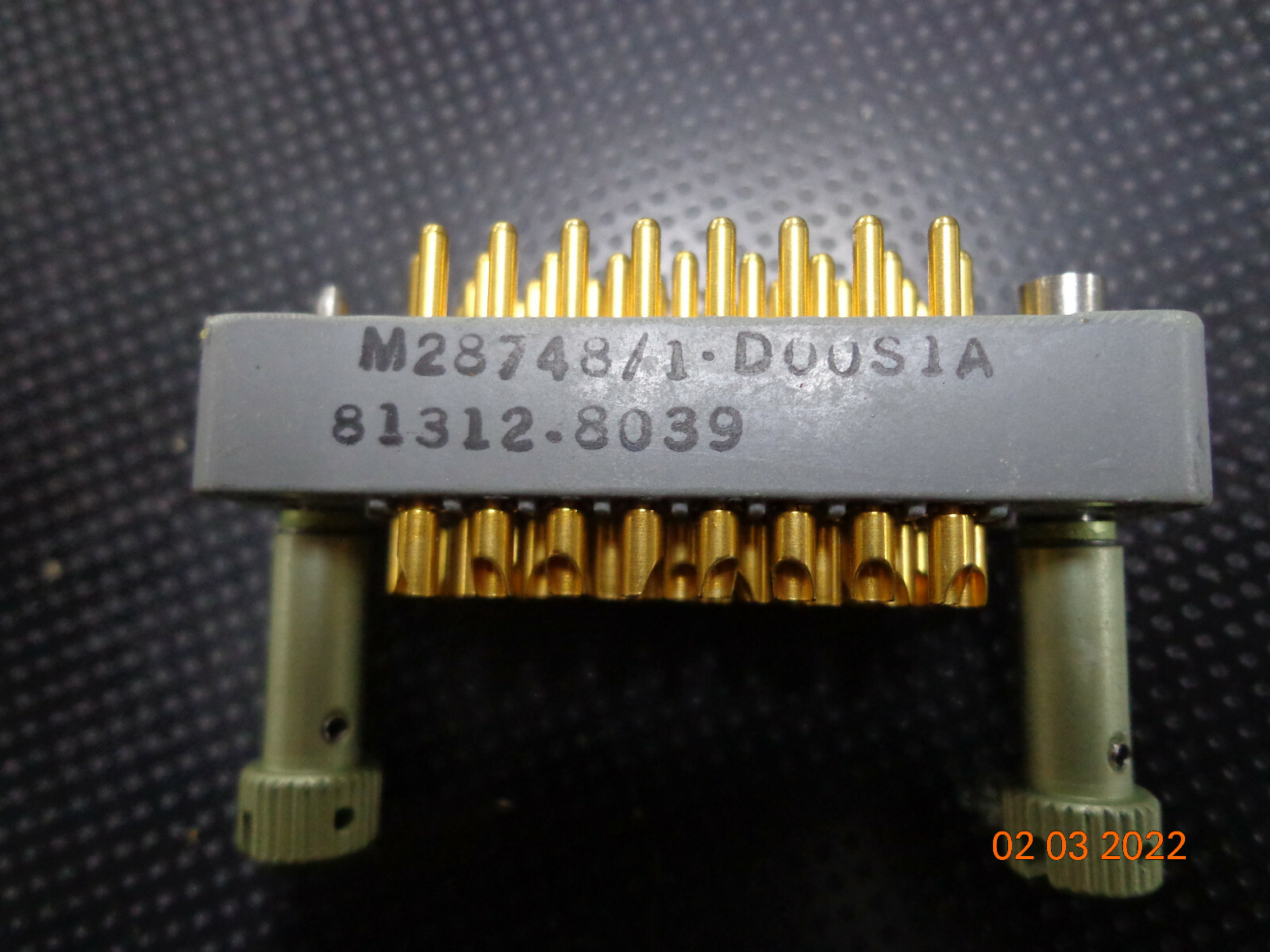 1PC MS28748/1 DOOS1A MILSpec Connector Plug jack 34 pos Winchester Litton gold