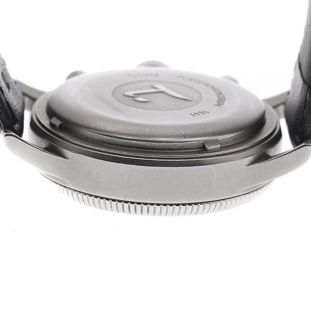 TUTIMA 1941 Flieger Chronograph Manual Mens Watch Black Dial Stainless Steel