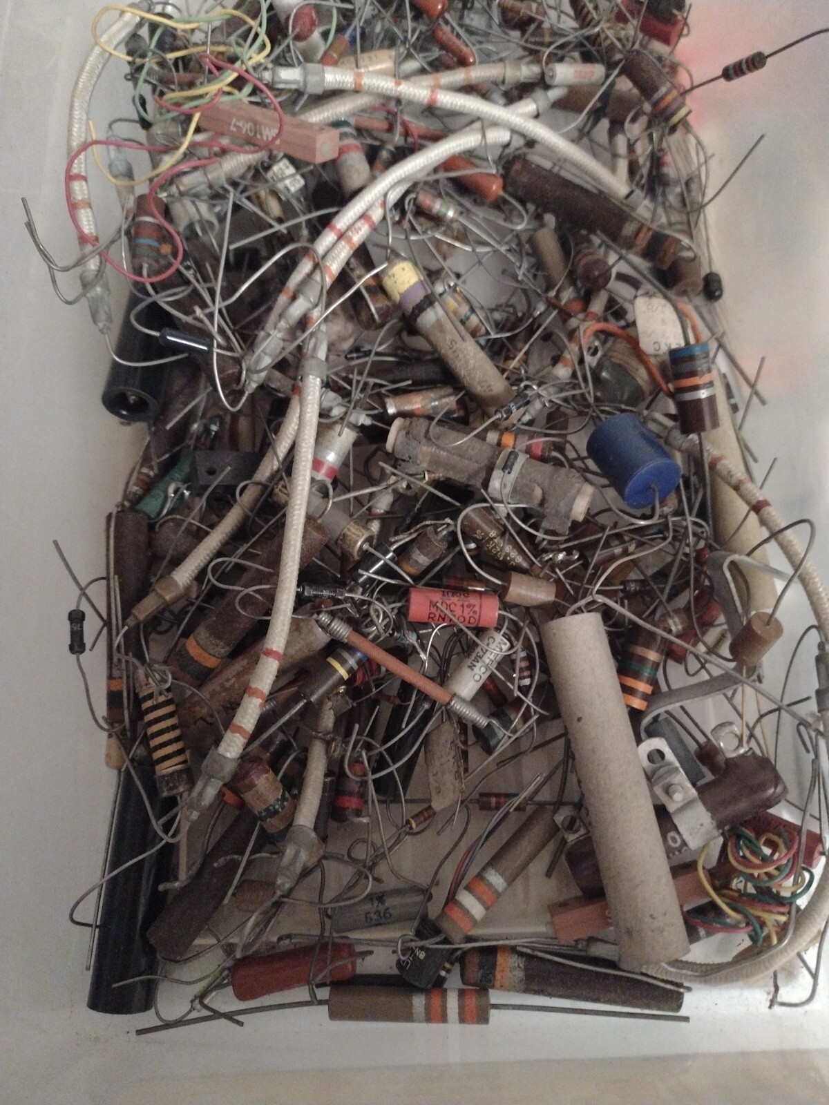 Vintage Assortment Of Electrical Components Olson Tung-sol Bulbs Etc