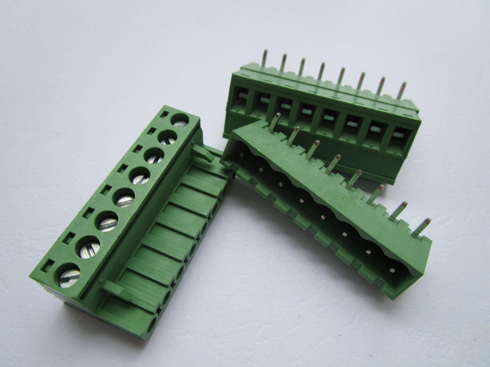 100 pcs Close Angle 8 pin 5.08mm Screw Terminal Block Connector Pluggbale Type