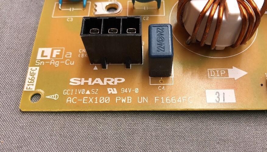 SHARP POWER SUPPLY BOARD AC-EX100 F1664FC31 T2.0AH250V FOR COPIERS