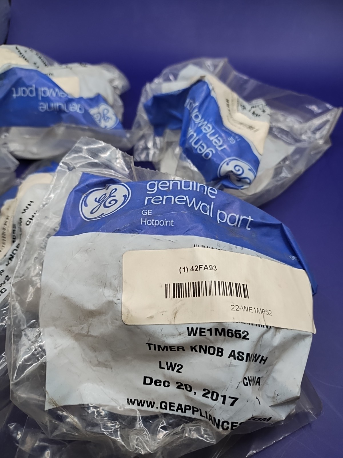 GE Parts Lot Of Five New In Package GE Replacement Part #WE1M652 Clearance Sale