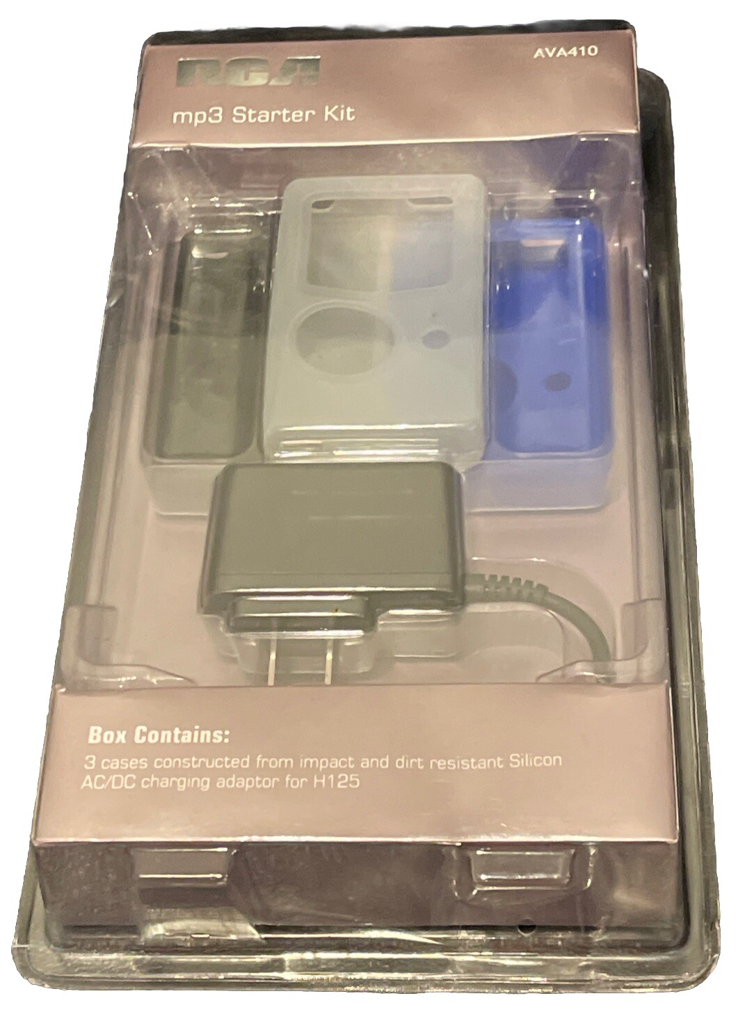 RCA mp3 Starter Kit Set AVA410 3 Silicon Cases Charging Adapter UNOPENED NEW