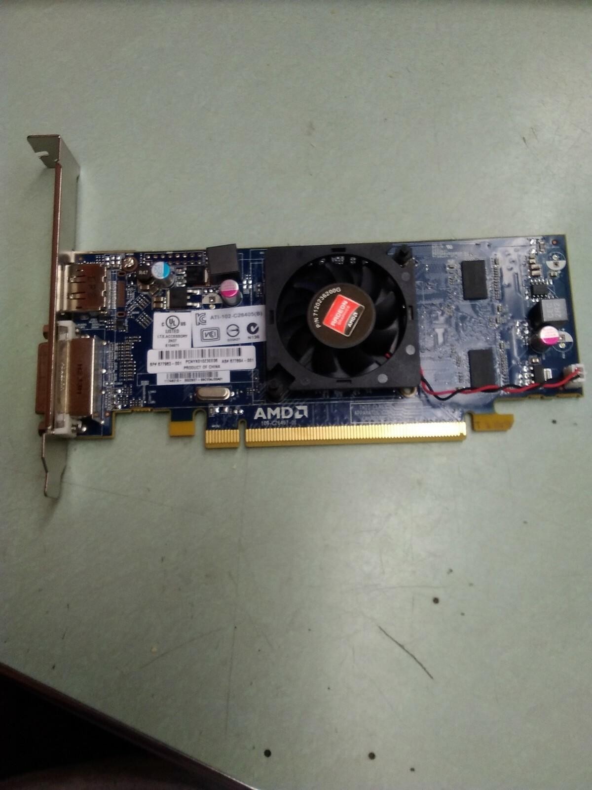 HP 7470 ATI-102-C26405(B) Radeon HD 1GB PCIe x16 DVI-I DP 677983-001 677894-001