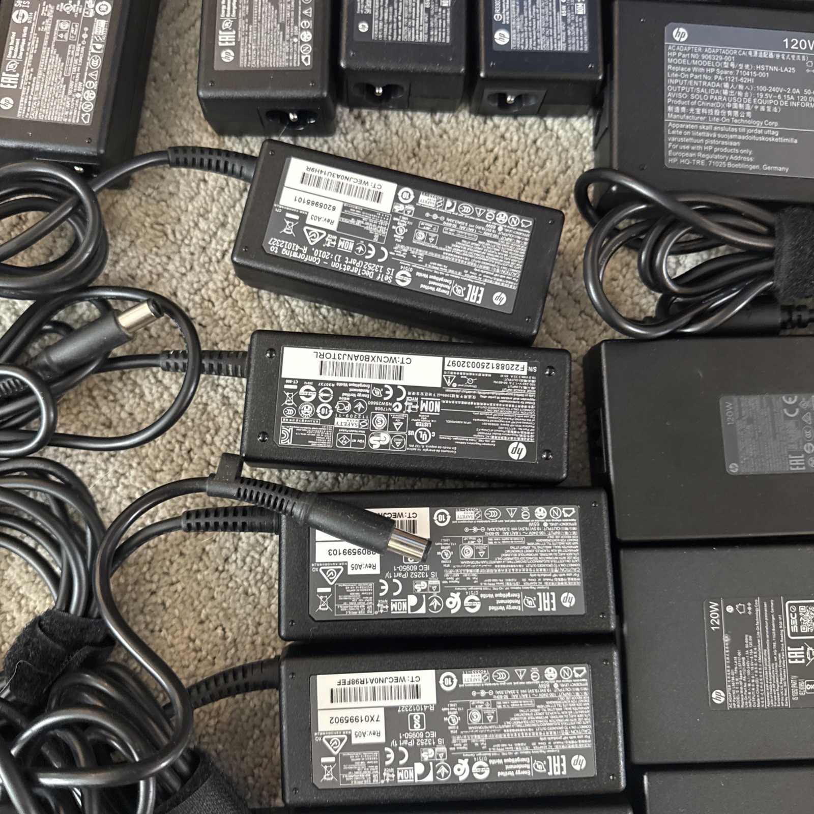 Lot of 39 HP AC Adapters. Multiple Models. Some Used Some New. Listing Untested