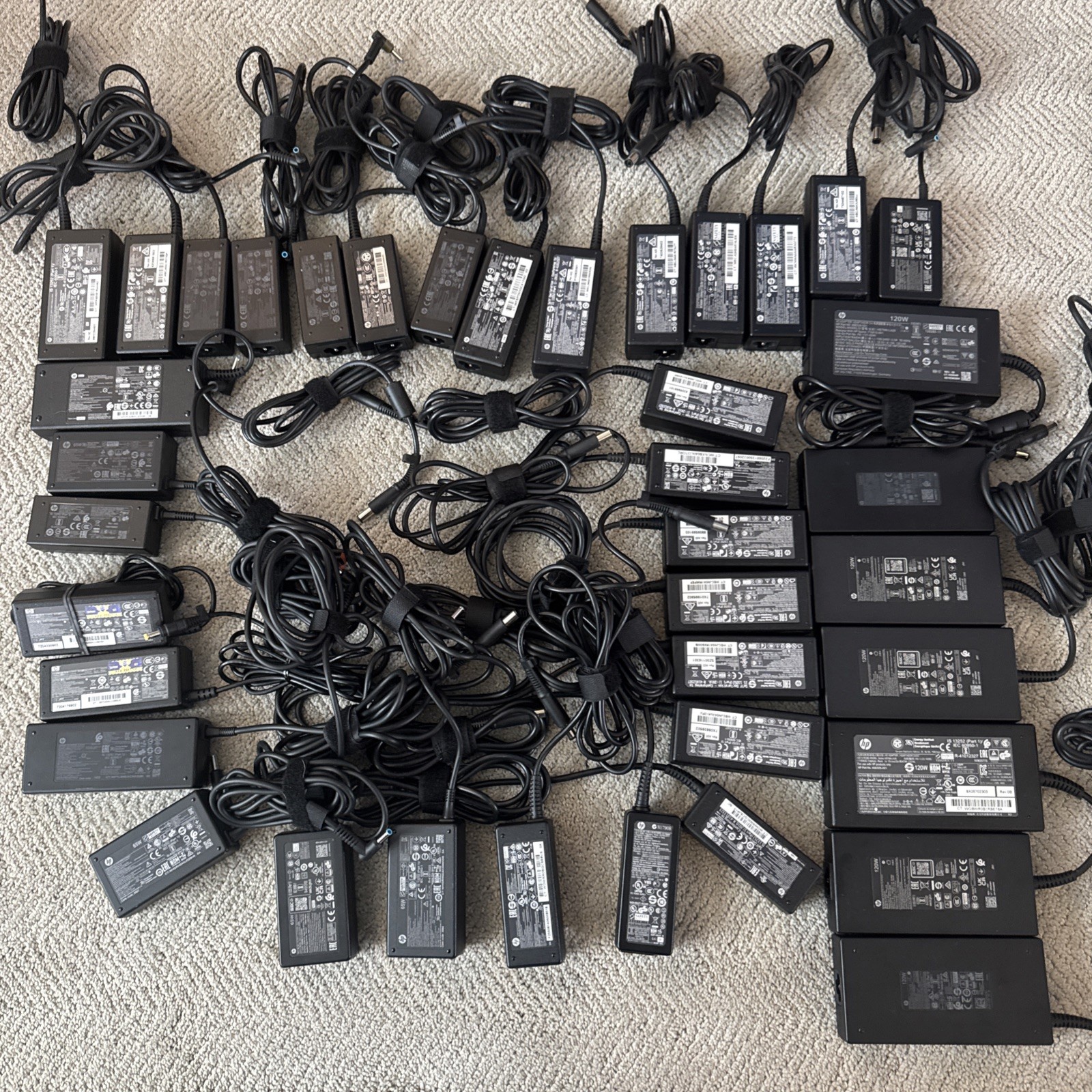 Lot of 39 HP AC Adapters. Multiple Models. Some Used Some New. Listing Untested