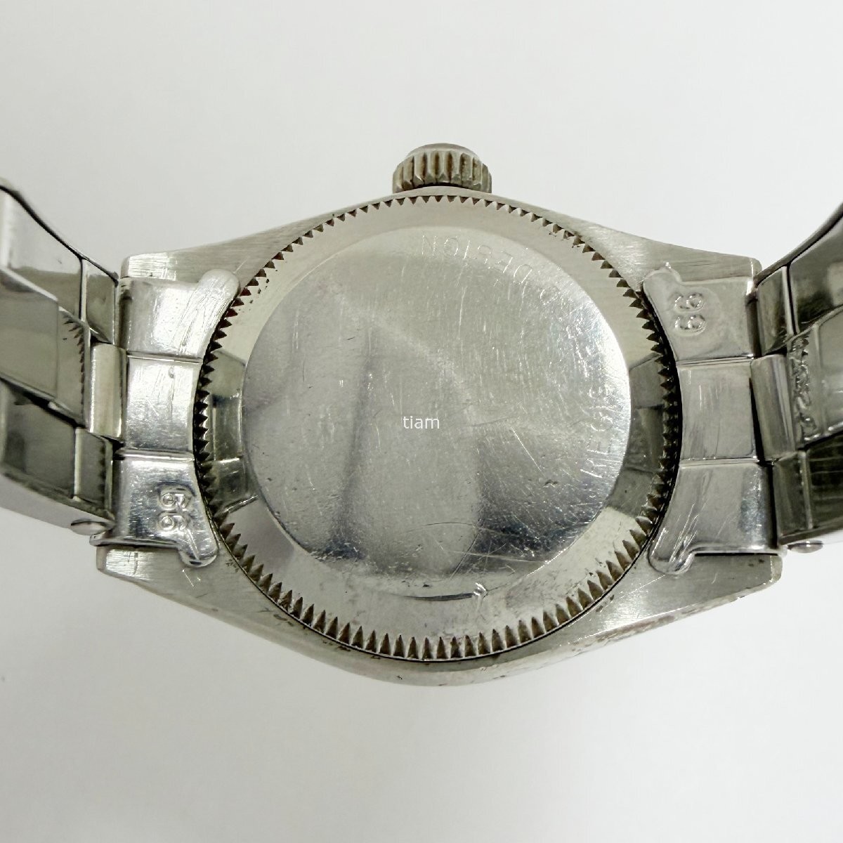 ROLEX 6619 Oyster Perpetual 1963 Automatic White Gold SS Silver