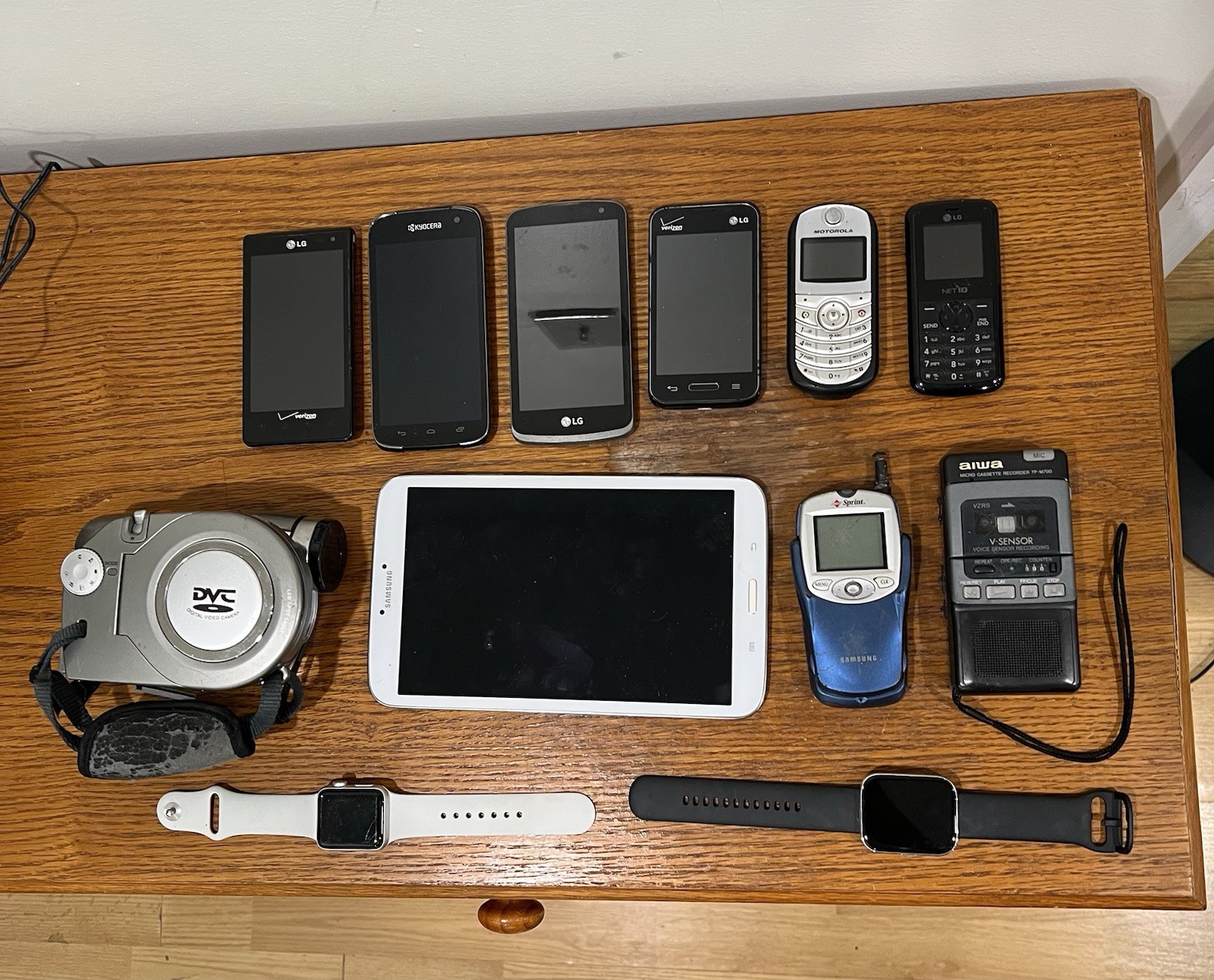 Electronics Lot Cell Phones Tablet Apple Watches Camcorder Untested As-Is