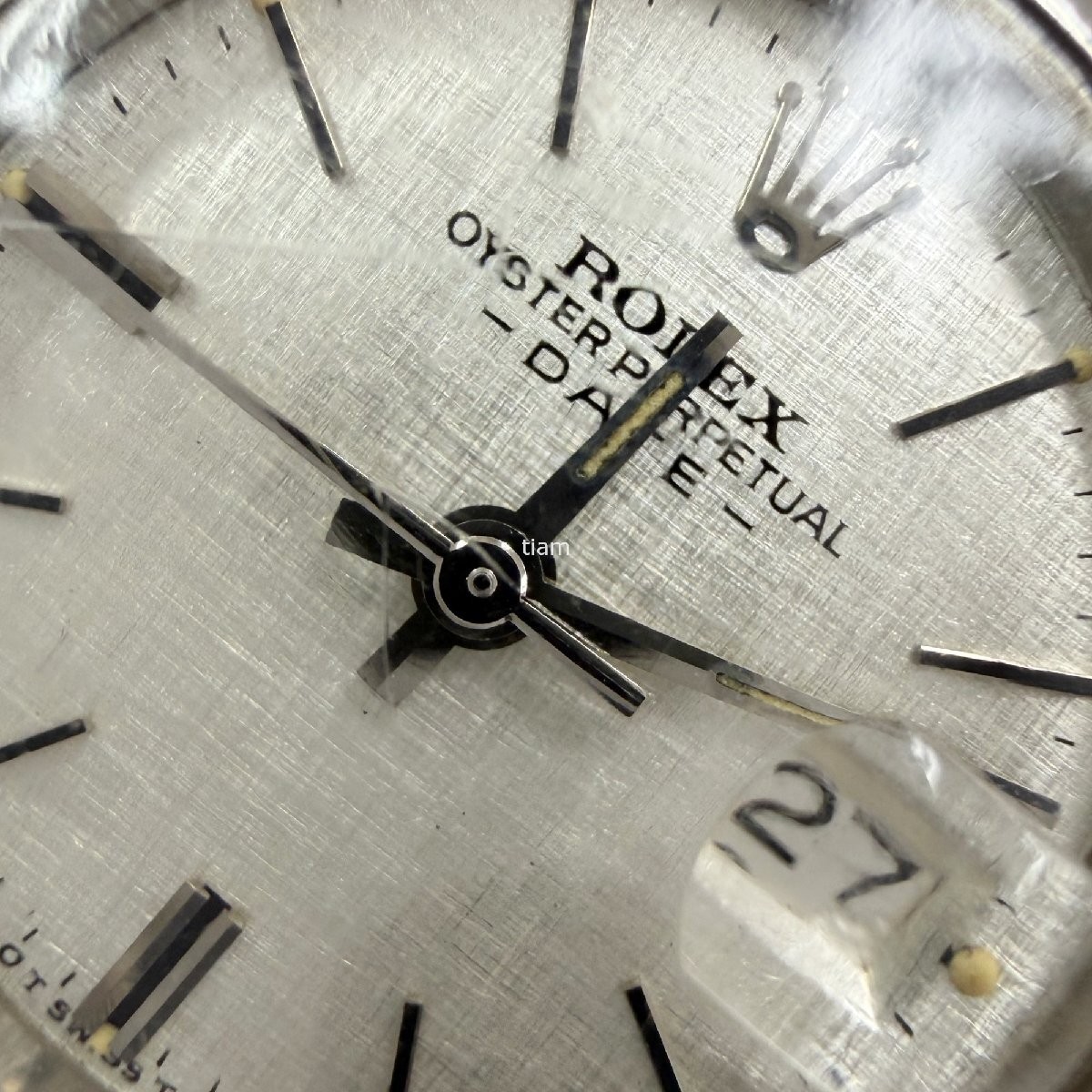 ROLEX 6924 Oyster Perpetual Date Silver Mosaic Automatic SS