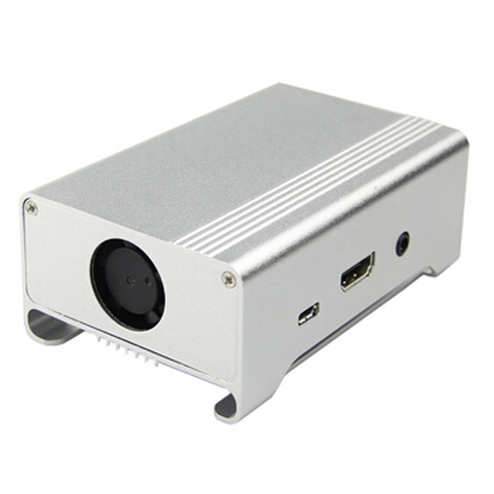 White Aluminum Shell Enclosure Case Box for Geekworm Raspberry Pi 2 B B+ UL