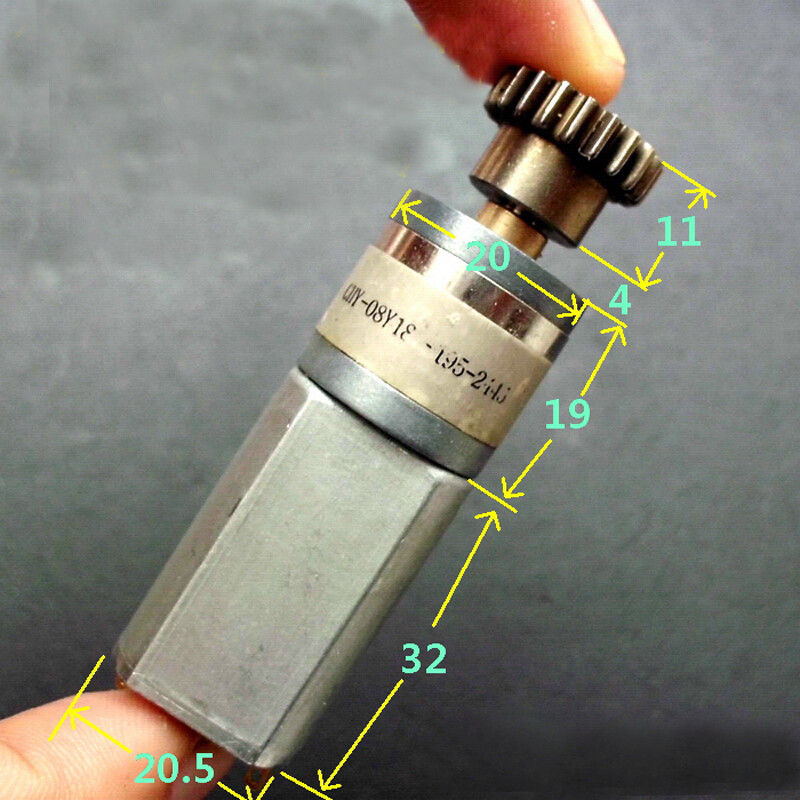 DC5V-24V Full Metal Gearbox Gear Motor 12V 45RPM 180 Speed Reduction Gear Motor