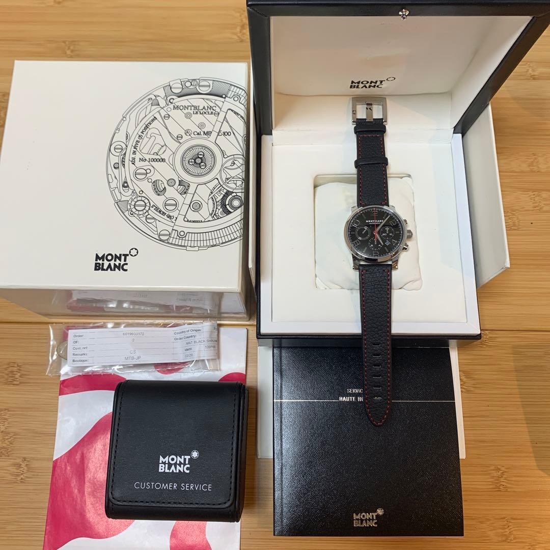 Montblanc Watch Time Walker Chronograph w/Box instruction manual warranty card