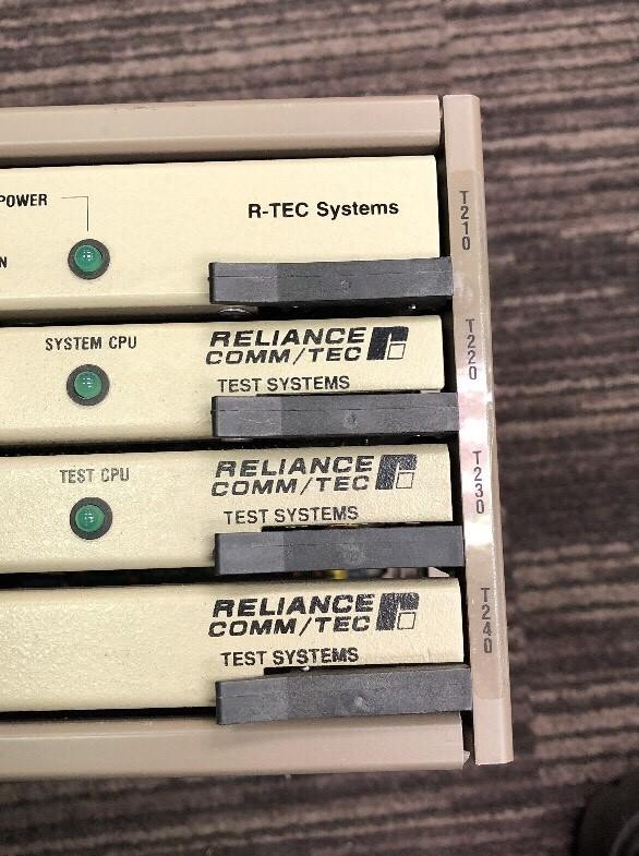 R-TEC SYSTEMS T-9/SX REMOTE TEST SHELF WITH T-210 T-220 T-230 T-240