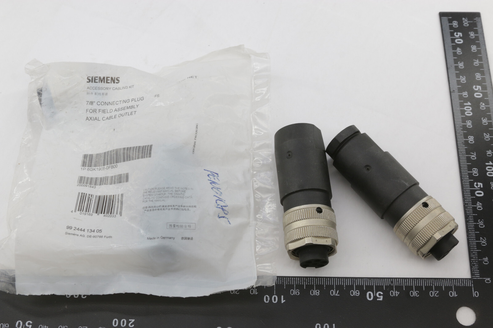 Siemens 6GK1905-OFB00 Cable 7/8″ Connecting Plug LOT (1) NEW (1) USED (1) PARTS