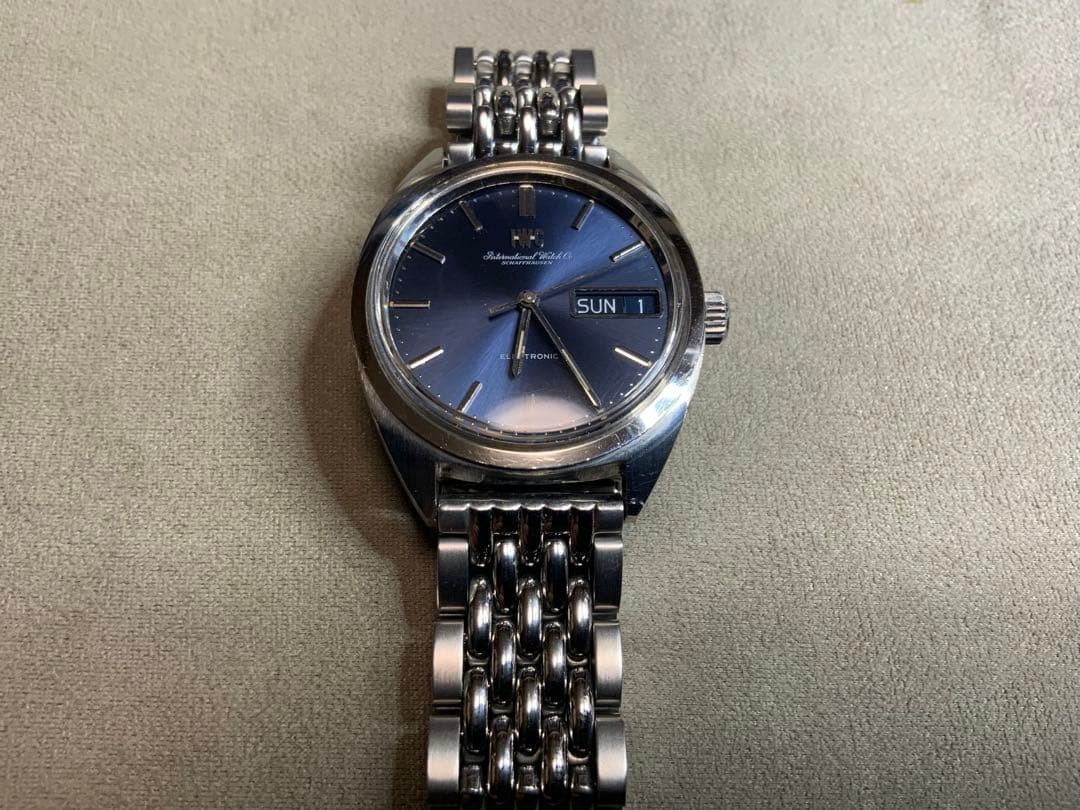 IWC Schaffhausen Electronic 2231A SS Original Dial Blue Automatic(Cal.150) Rare