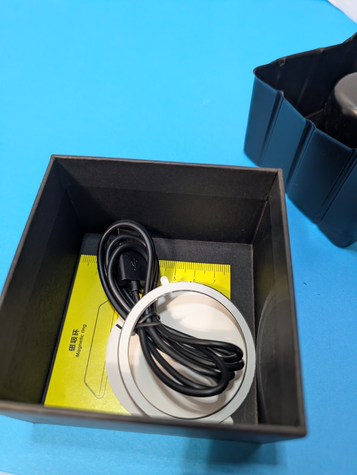 electronics lot. digital clock,bt earphones & speakers, magnetic charger, scope