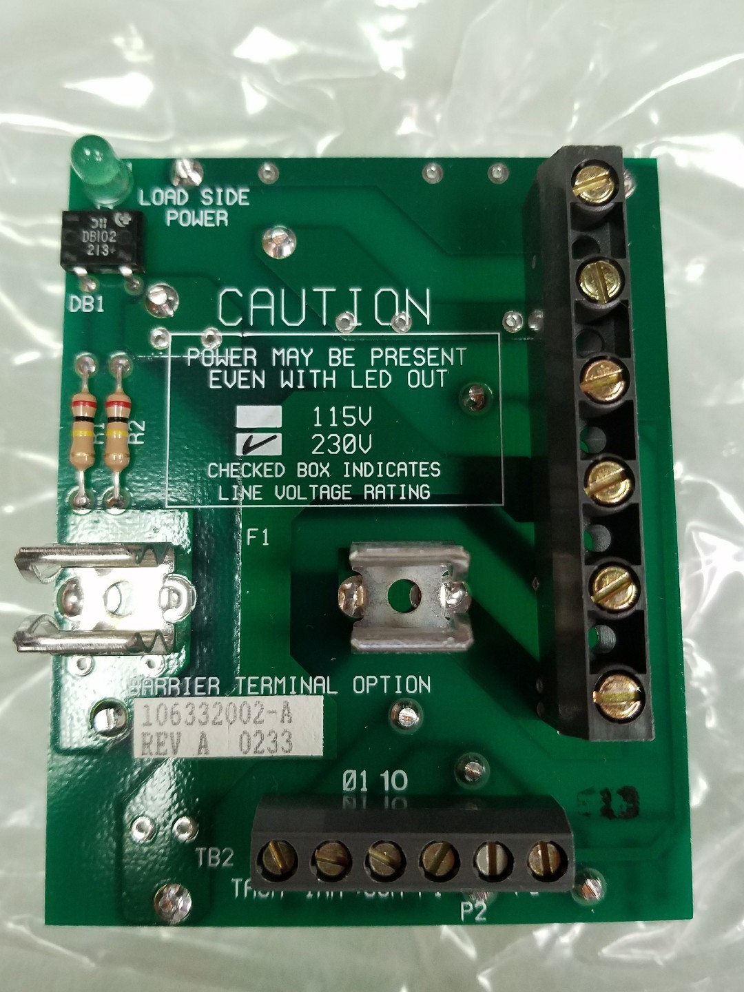 Fincor 106409702 Option 1730B Barrier Terminal Board For 2120 Drive 230VAC New