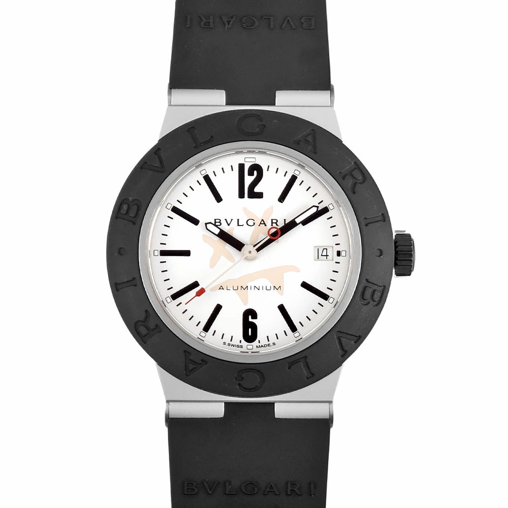 BVLGARI BB40AT Aluminum Steve Aoki Limited Edition Automatic Watch White Dial
