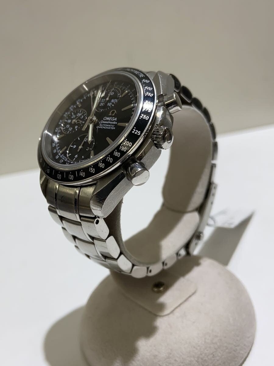 OMEGA Speedmaster Day-Date Triple Calendar Watch SS Auto Black Dial 3220.50 Mens