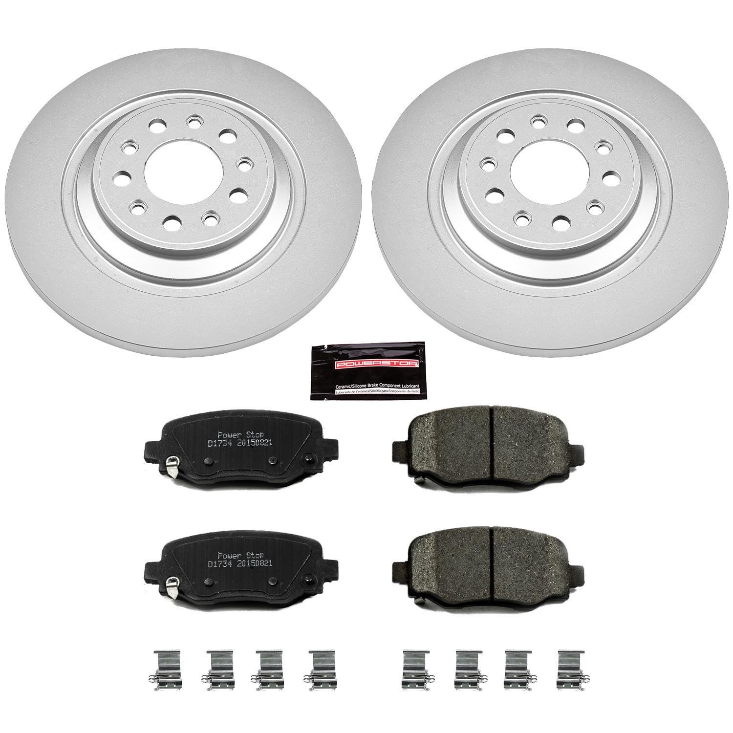 Power Stop CRK6542 Rear Z17 Evolution Geomet Coated Brake Kit For Jeep Cherok…