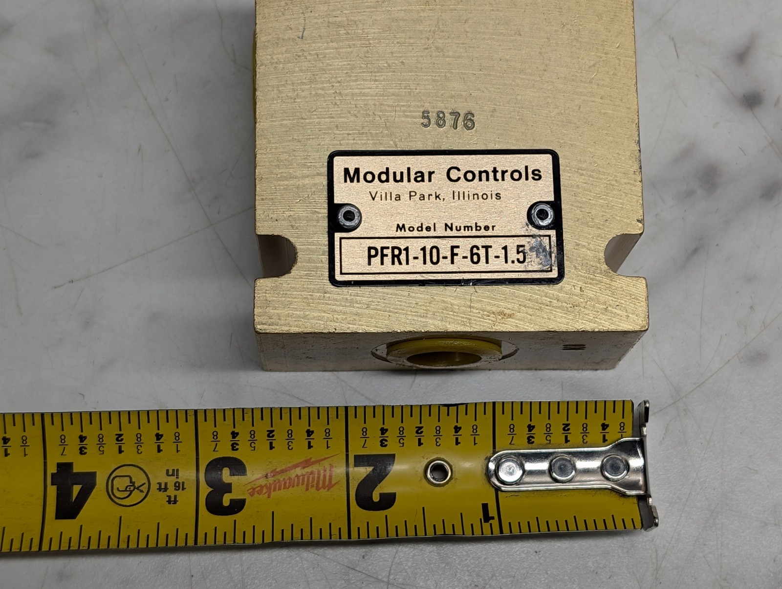 Modular Controls Priority Flow Regulator PFR1-10-F-6T-1.5 Hydraulic Valve Block