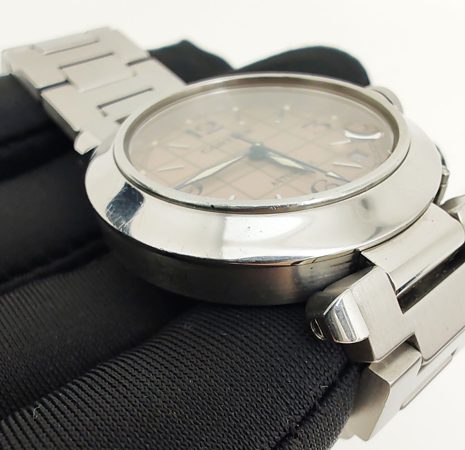 Cartier Watch Pasha C Orange Dial Mechanical Automatic AT Stainless Steel