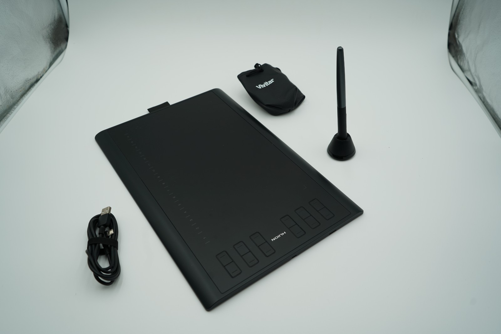 Electronics & Home Bundle – Huion Drawing Tablet, Digital Safe, Headphones