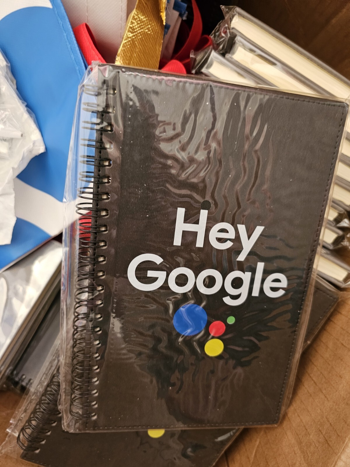HEY Google! Merchandise Lot Notebooks Pens Bags Face Masks Etc