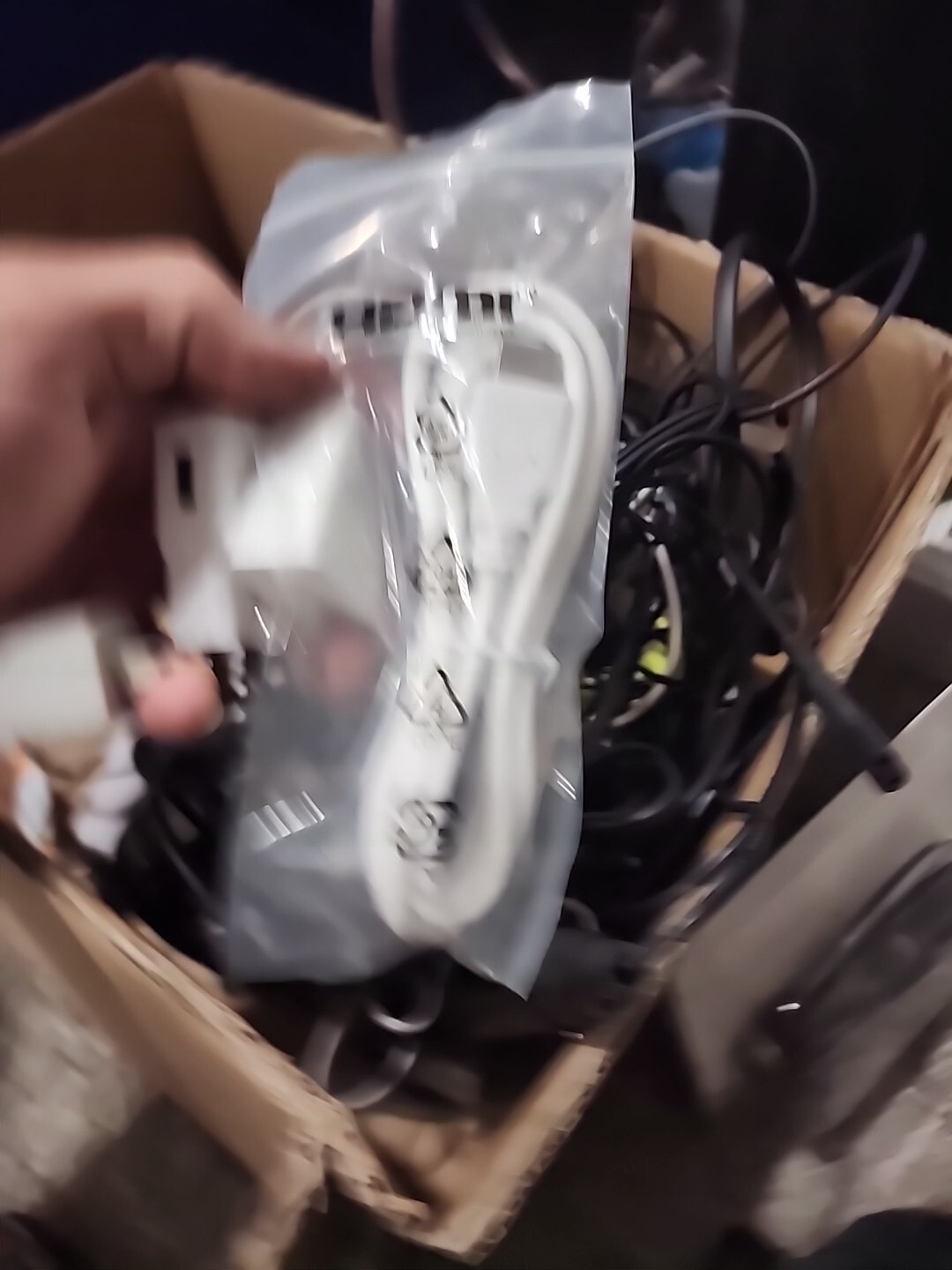 Box Of Misc Electronics And Cables
