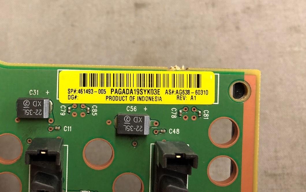 HP 461493-005 Fibre Channel Backplane Board Eva M6412 AG638-60310 REV A1