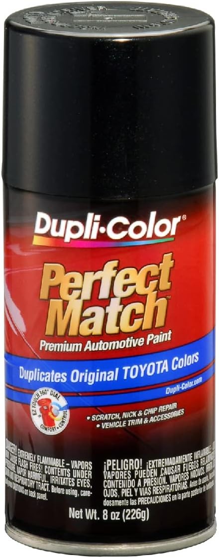 Dupli-Color EBTY16227 Perfect Match Automotive Spray Paint – Toyota Black Sand P