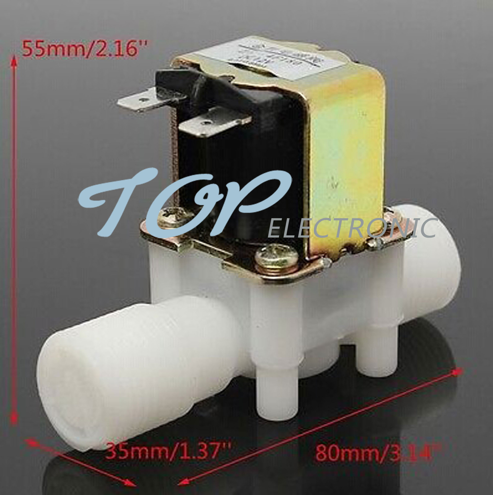 12V Electric Solenoid Valve Magnetic DC N/C Water Air Inlet Flow Switch 1/2″