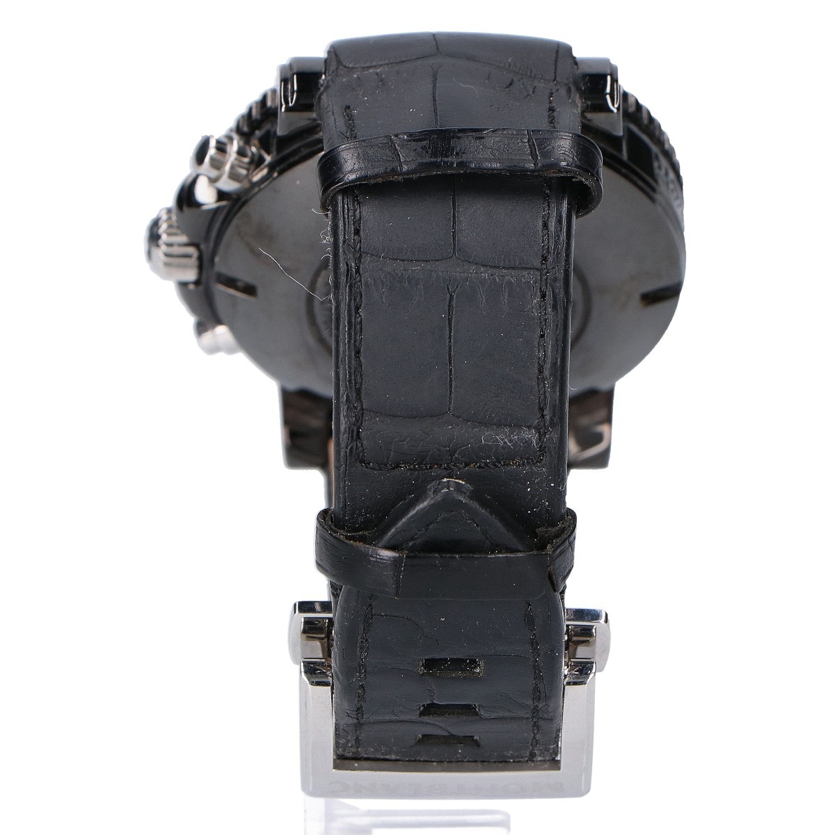 MONTBLANC Watch 104279 Sport Chronograph Date Leather Strap Automatic Black Mens