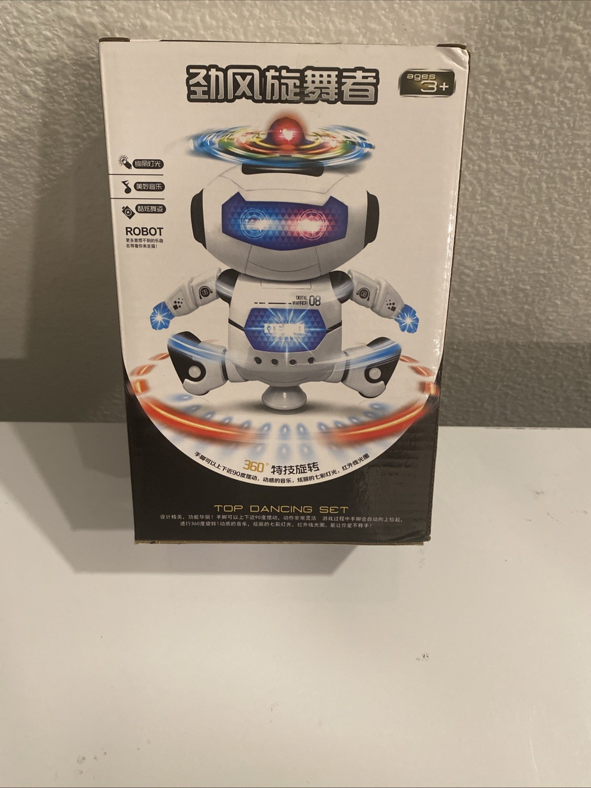 Dancing Robot Toys Musical and Colorful Flashing Lights Spin Robot Toy, Age 3+