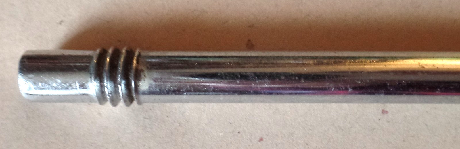 2 Vintage Thin Metal Pole Pieces For Parts or Repair