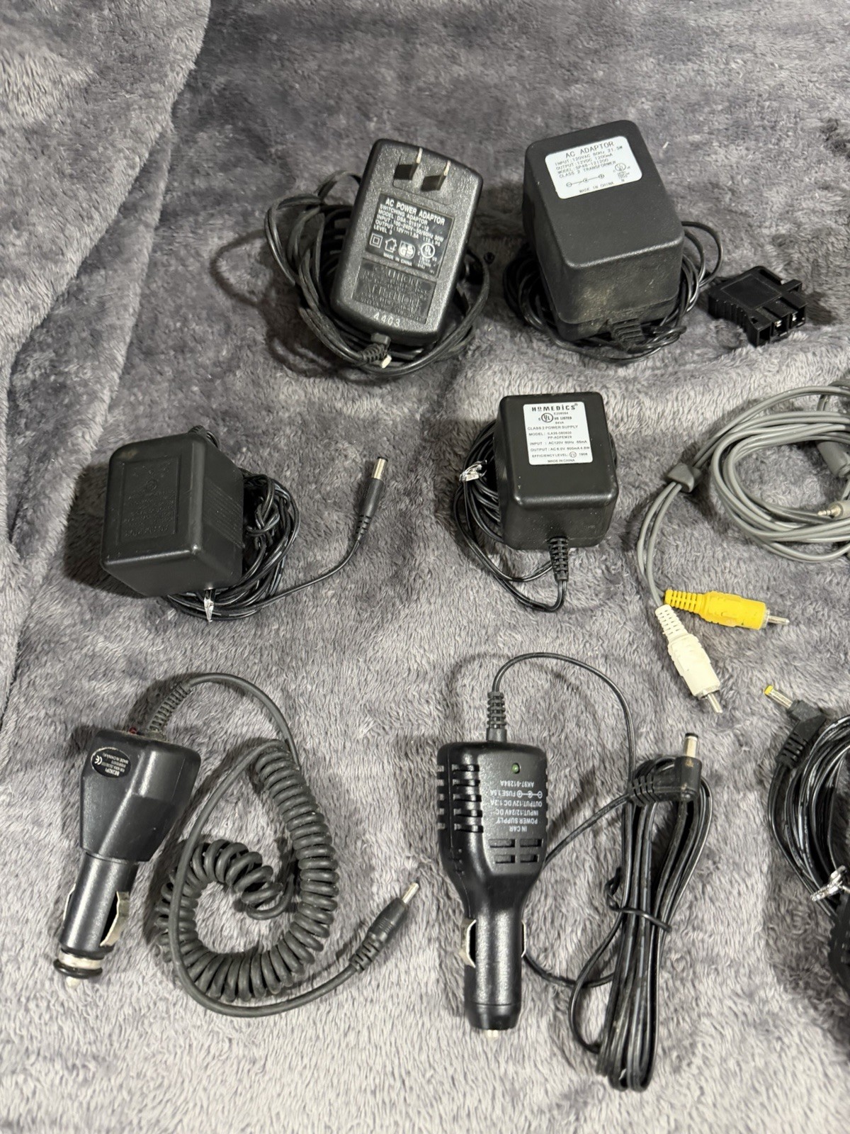 Lot of 10+ Power Cords, Chargers Random Miscellaneous Electrical AC DC Adapters