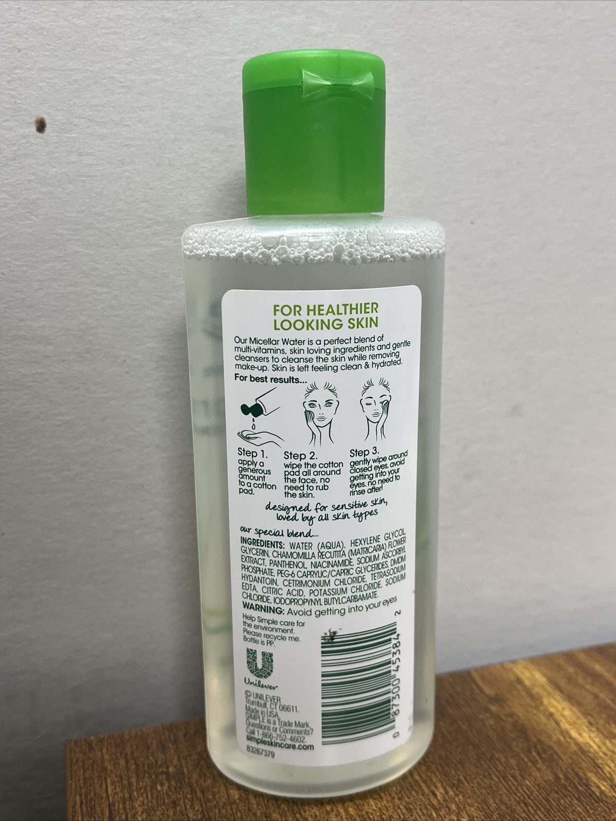 Amazon Wholesale Lot Of 5 Simple Sensitive Skin Experts Micellar Cleansing Water