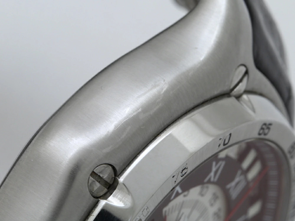 Ebel Discovery Chronograph 1911BTR 9139L72 Men’s Watch Stainless Steel Leather
