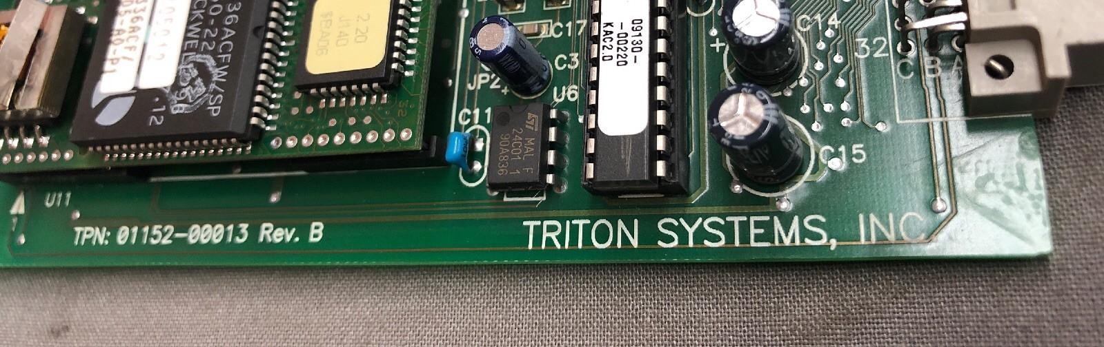 TRITON 33,600 MODEM/HIGH COLOR LCD MODULE 01152-00013 REV B 9600-2066