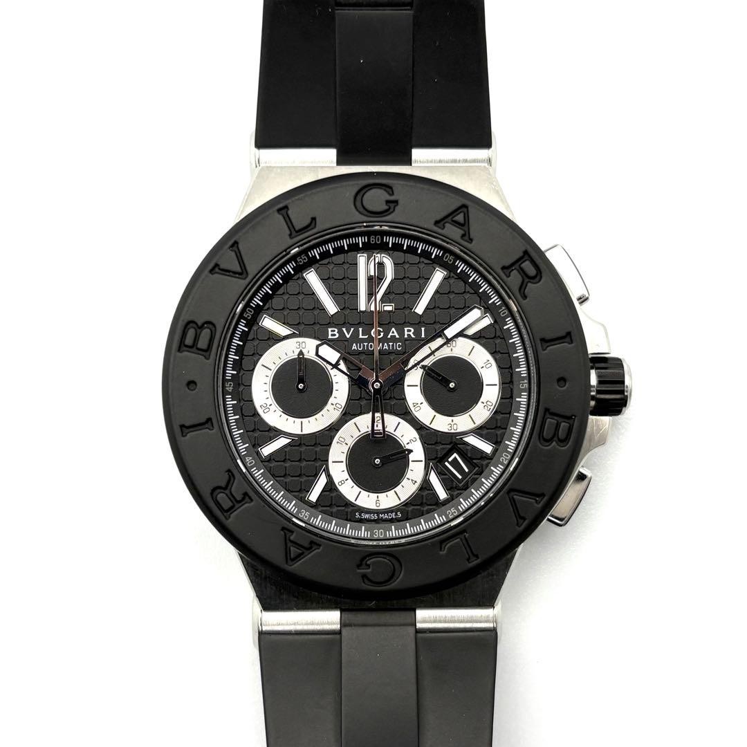 BVLGARI Diagono Chronograph DG42SVCH Automatic 42mm Black Dial