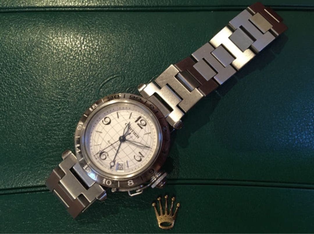 Cartier Watch Miss Pasha Unisex GMT Meridian Automatic Winding Stainless Steel