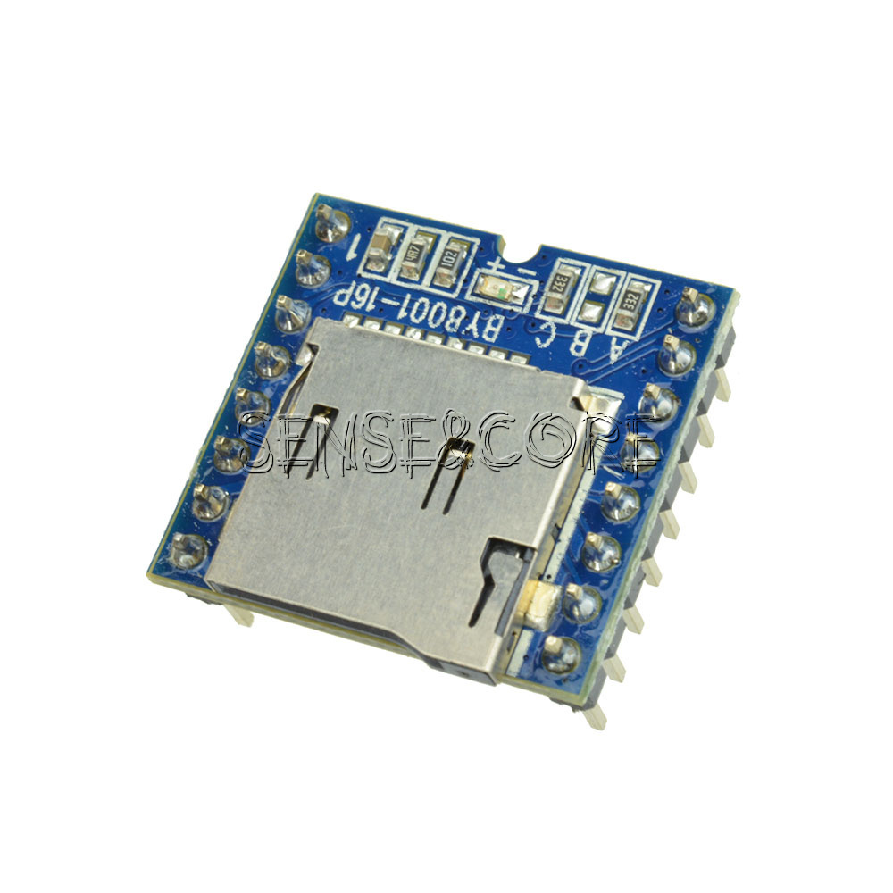 Micro SD TF U-Disk BY8001-16P MP3 Player Arduino Audio Voice Module Board-