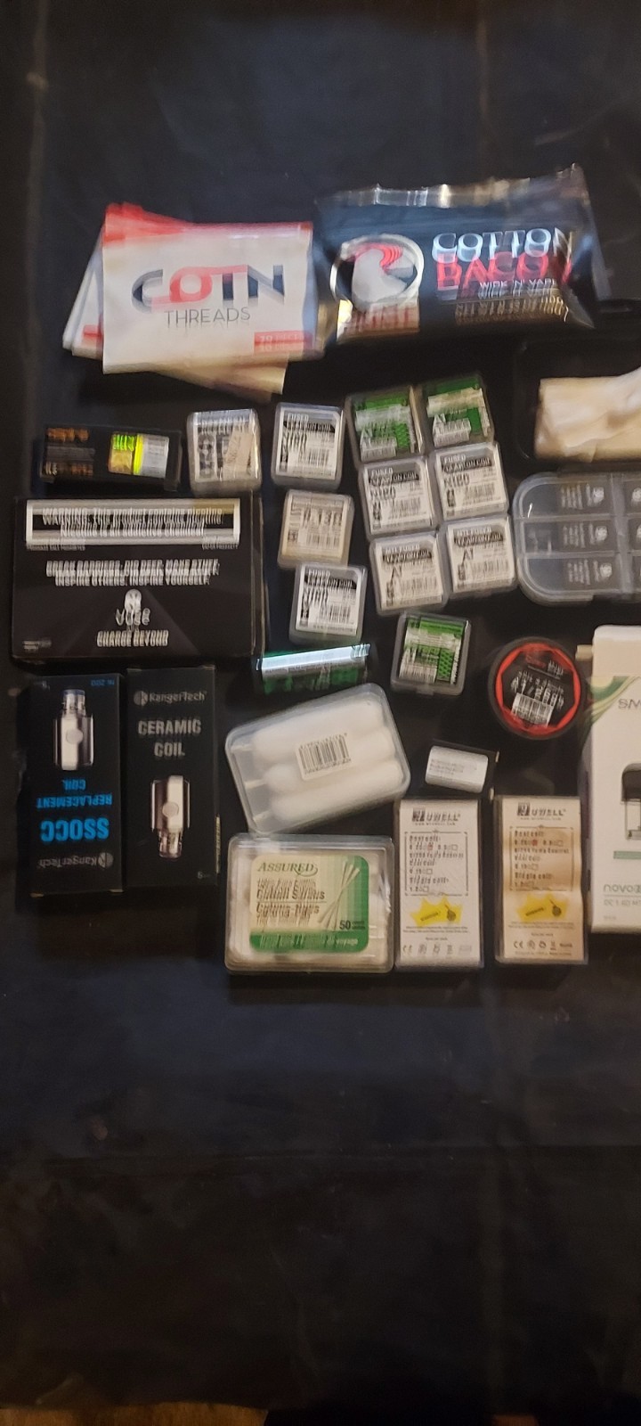 Box of coils and miscellaneous Parts