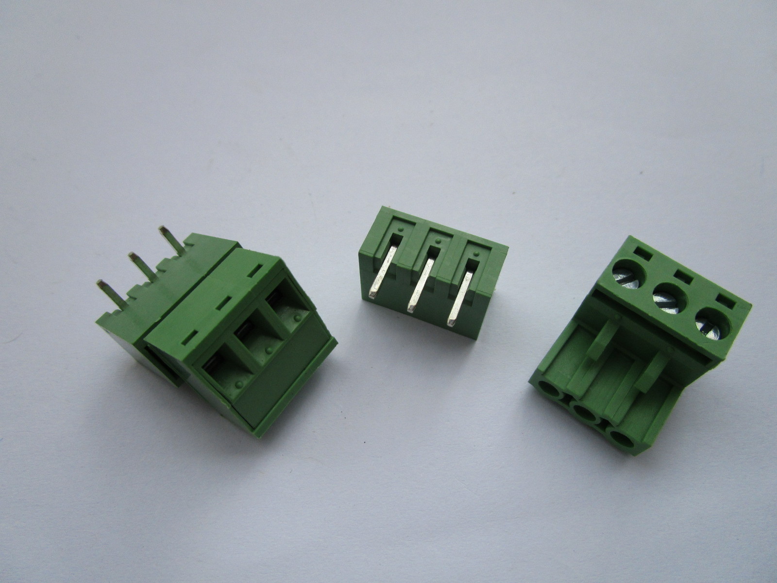 150 pcs 5.08mm Close Angle 3 pin Screw Terminal Block Connector Pluggable Type