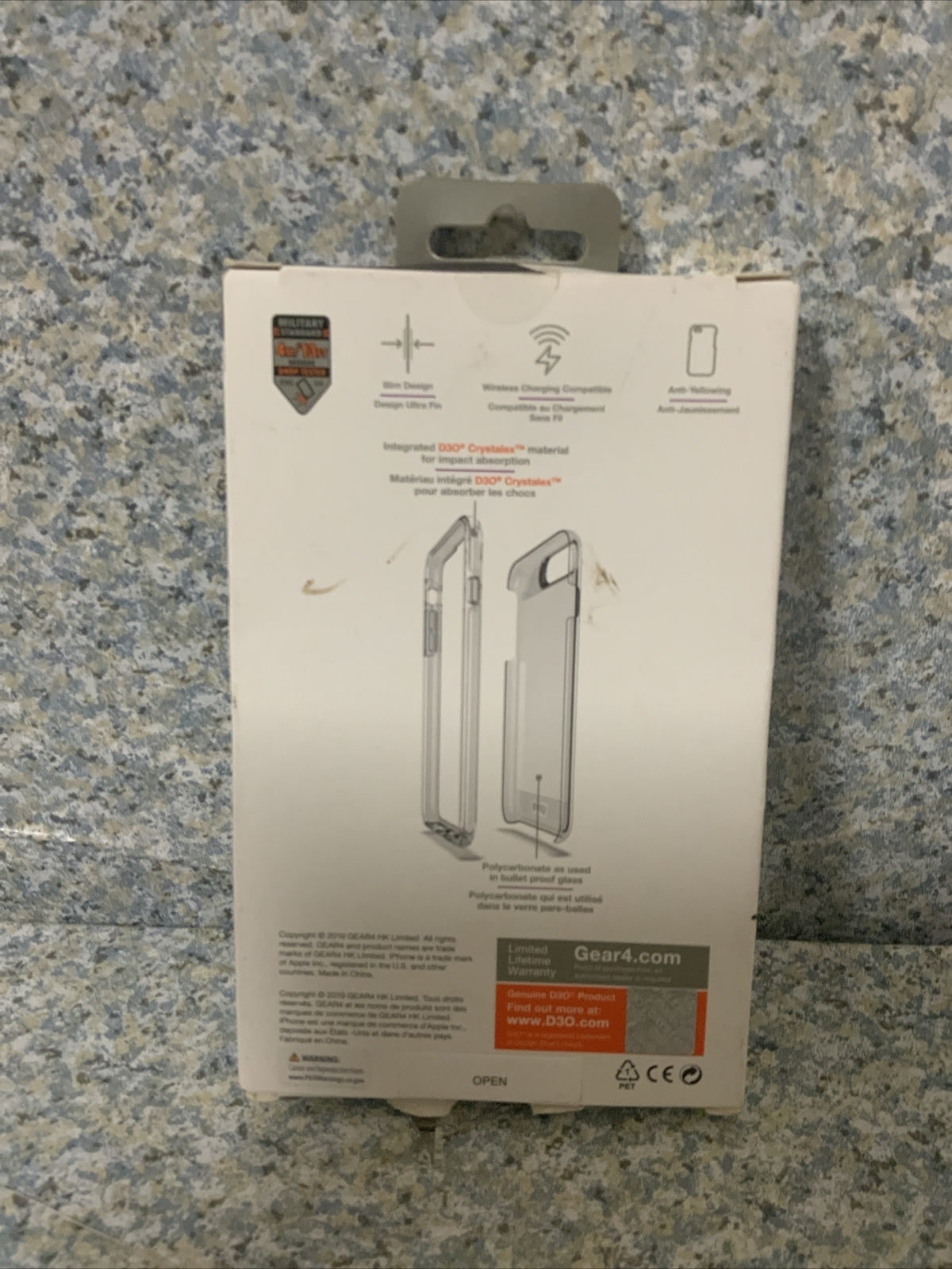 ☀️ Gear4 Apple iPhone 8 Plus/7 Plus/6s Pls/ Bayswater Case – Clear Distress Box