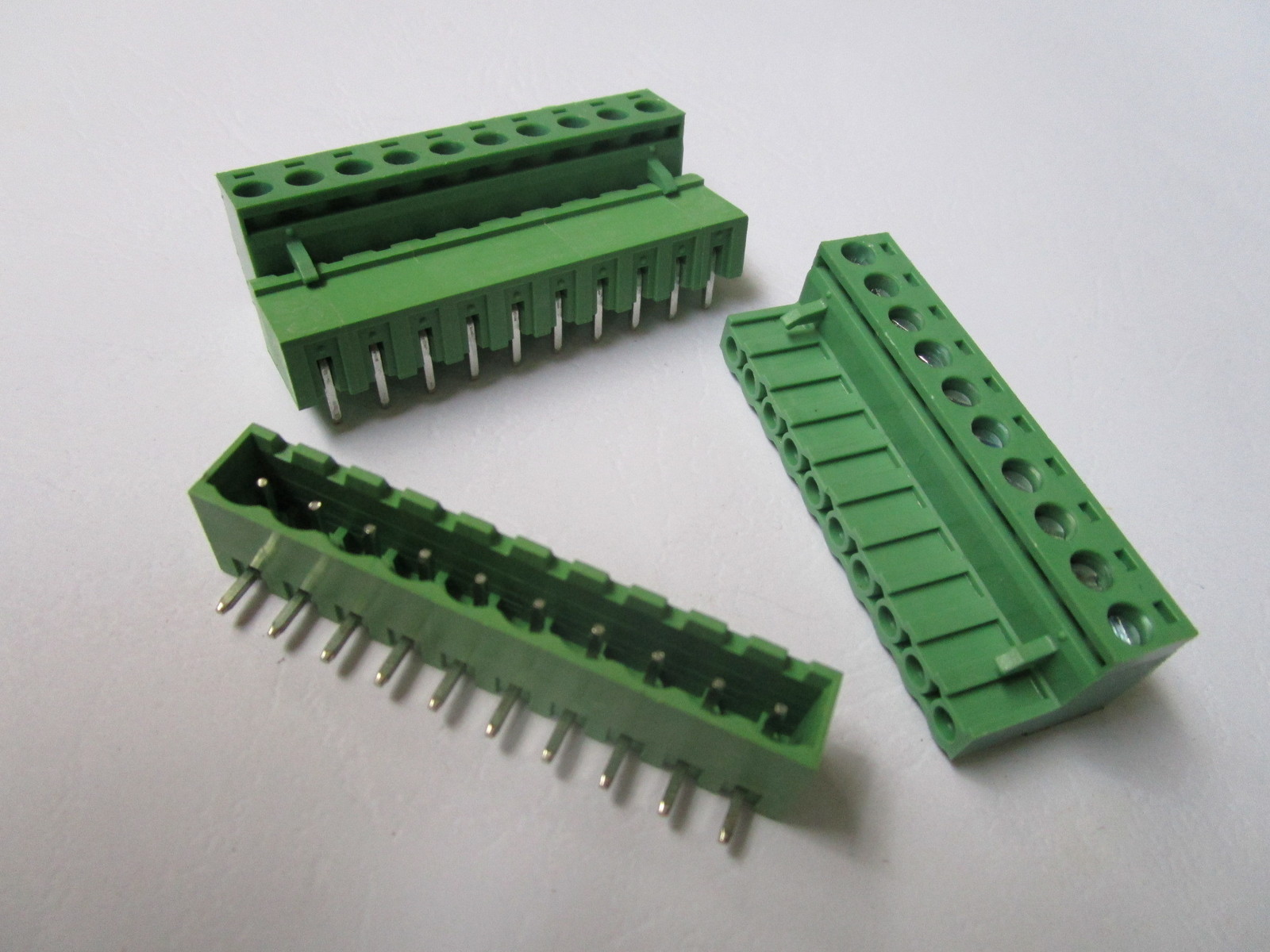 5 pcs Close Angle 10 pin 5.08mm Screw Terminal Block Connector Plugbale Type