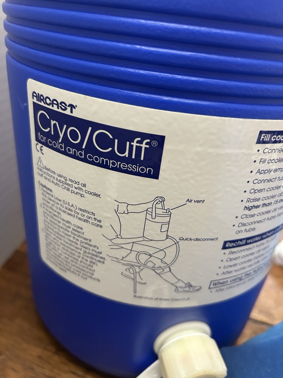 Aircast Cryo Cuff IC Cooler with Knee Cuff and Hose Ready To Use