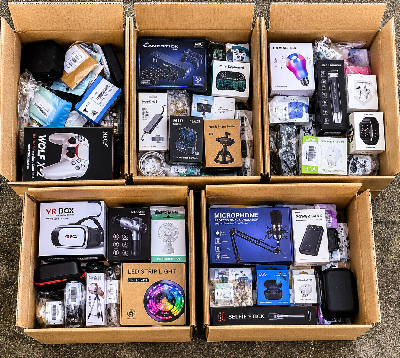 Brand New Overstock Retail Goods- Small Electronics, HomeGoods, Accessories