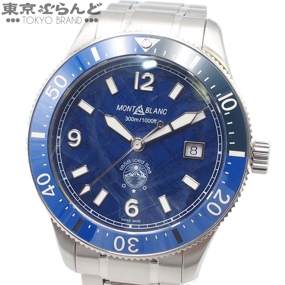 MONTBLANC Watch 1858 Ice Sea Automatic Date Blue Stainless Steel Men’s